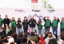 Entrega Román Cepeda techumbre en Ex Hacienda La Perla, en Torreón