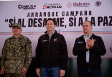 Arrancan Javier Díaz y Ejército la campaña “Sí al desarme, sí a la paz” en Saltillo
