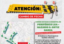 Cierre de paso a desnivel en LEA hacia Nazario será el sábado 28 de febrero