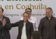 Encabeza Sheinbaum evento en Monclova entre demandas