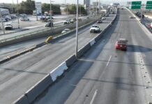 Continúa Saltillo trabajos de reacomodo de muros de contención en el periférico LEA