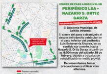 Recuerdan cierre de paso a desnivel en LEA hacia Nazario