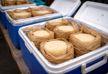 Advierten riesgo sanitario por tortillas guardadas en hieleras y envueltas en papel