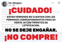 Alerta Municipio sobre venta irregular de terrenos rumbo a Rincón de los Pastores