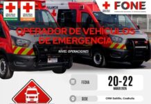 Cruz Roja Saltillo convoca a curso para operadores de vehículos de emergencia
