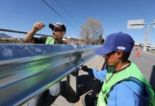 Intensifica Javier Díaz trabajos de reparación de parapetos