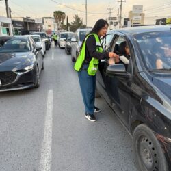 Llevan jóvenes mensaje de concientización vial al norte de Saltillo1