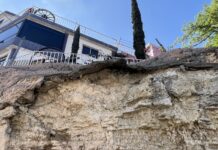 Riesgo de colapso en cerro de la curva Felipe J. Mery en Saltillo