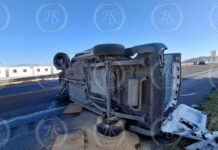 Fatal volcadura en Ramos Arizpe deja un muerto y caos vial