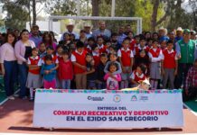 Fortalece Gobierno de Tomás Gutiérrez espacios deportivos para familias del campo