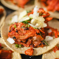 tacos al pastor, mexican taco, street food in mexico city