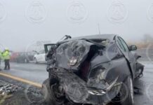 Carambola en la carretera 57 deja cinco lesionados y caos vial en Arteaga