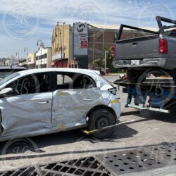 Muere mujer tras aparatoso accidente en el Centro de Saltillo