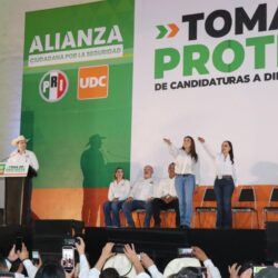 Va Claudia Garza por el Distrito 03; rinde protesta en Consejo Político