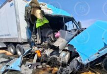 Colapsa la libre Saltillo–Monterrey por choque entre tráileres