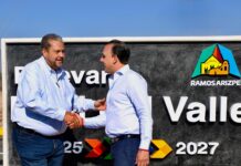 En equipo con Manolo, entregan obra vial para Ramos Arizpe