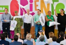 Manolo Jiménez y Román Cepeda arrancan la construcción del Parque Lineal Oriente en Torreón