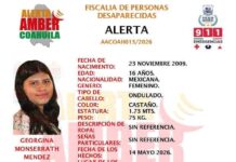 Activan Alerta Amber para localizar a adolescente desaparecida en Saltillo