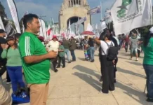 Arriban simpatizantes de CSP al Monumento a la Revolución