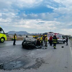 Fatal volcadura deja un hombre sin vida en la carretera Saltillo-Monterrey2