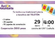 Invita CRIT Coahuila a lotería con causa en apoyo al Teletón