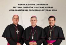 Obispos de Saltillo, Torreón y Piedras Negras llaman a coahuilenses a votar el próximo 7 de junio