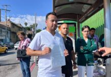 Se manifiestan trabajadores del Hospital General 1 del IMSS Saltillo por falta de pago quincenal
