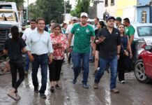 Atiende alcalde Javier Díaz colonias del surponiente por lluvias; no hay lesionados