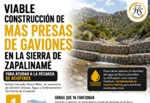 Viable construcción de más presas de gaviones en la Sierra de Zapalinamé