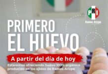 PRI Ramos Arizpe impulsa venta de huevo orgánico para apoyar a productores del campo