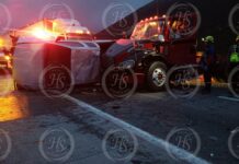 Aparatoso accidente en Ramos Arizpe colapsa circulación en la Saltillo-Monterrey