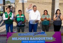 Con el apoyo de Manolo Jiménez avanza “Todos por Más Banquetas” en Ramos Arizpe
