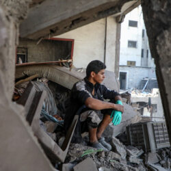 MEDIO ORIENTE-GAZA-CAMPAMENTO DE REFUGIADOS DE AL-SHATI-BOMBARDEO-DAÑOS