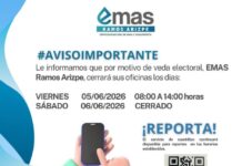 EMAS suspenderá atención al público este sábado por proceso electoral