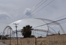 Inicia colocación del techo de “mega velaria” en el Recreativo CTM Saltillo