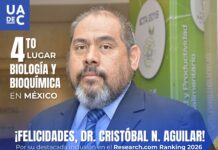 Investigador de la UA de C destaca entre los mejores de México en Biología y Bioquímica