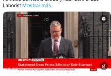 Renunció el primer ministro de Inglaterra