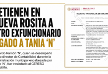 Detienen en Nueva Rosita a otro exfuncionario ligado a Tania “N”