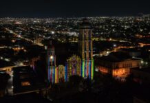 Deslumbra el videomapping Saltillo 449 en la Catedral
