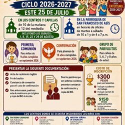 Inician registros para el catecismo en la Parroquia San Francisco de Asís