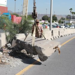 Refuerza Saltillo trabajos de sustitución de muros