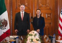 Se reúne Sheinbaum con Greer en Palacio