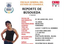 Activan reporte de búsqueda para localizar a menor en Ramos Arizpe