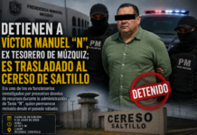 Detienen a Víctor Manuel «N», ex tesorero de Múzquiz; es trasladado al Cereso de Saltillo
