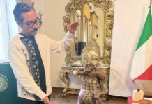 Italia devuelve a México 27 piezas arqueológicas y fósiles precolombinos