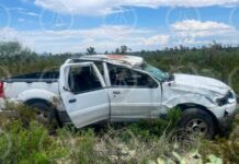 Muere segunda víctima de volcadura registrada en General Cepeda