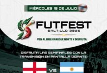 Vive la semifinal Inglaterra-Argentina en el FUTFEST Saltillo 2026