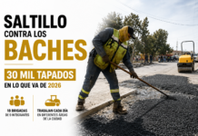 Saltillo contra los baches: se han tapado 30 mil en lo que va de 2026