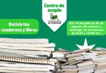¿Aún no sabes qué hacer con tus libros y cuadernos usados? Llévalos al Parque El Chapulín y apoya el reciclaje