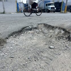 Paso de tráileres y lluvias dañan vialidades del Parque PIDECO; Atenderá Municipio problemática2
